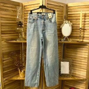 NWT Levi's Ribcage High Rise Straight Ankle Blue Jeans Classic Denim 24 x 27
